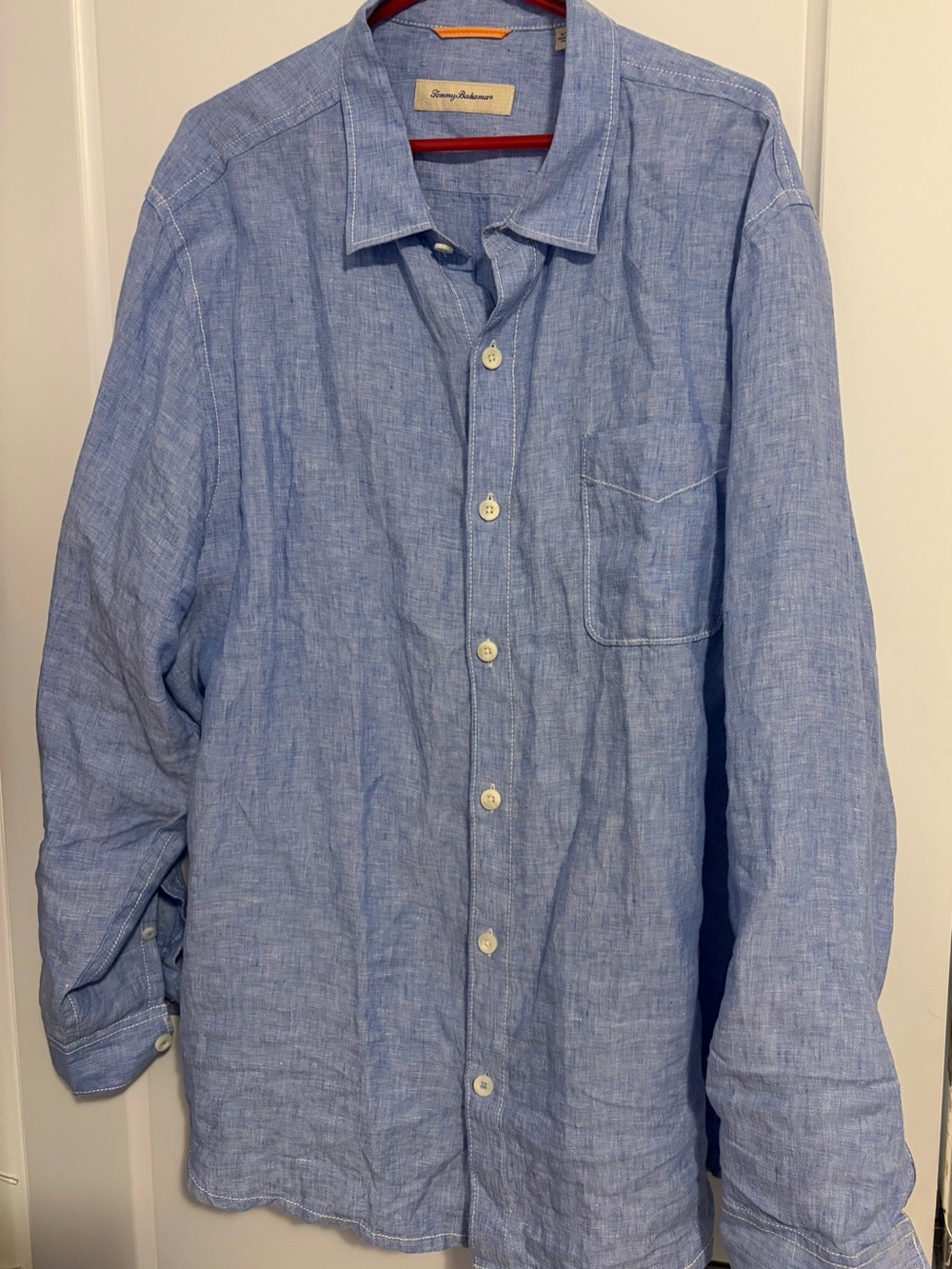 Tommy Bahama Light Blue Linen Button-Down Shirt